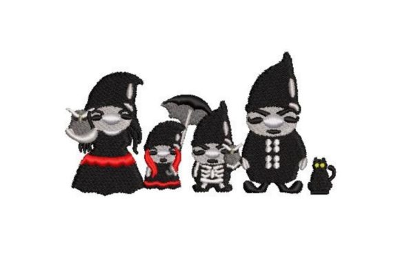 Gothic Gnome Family Embroidery