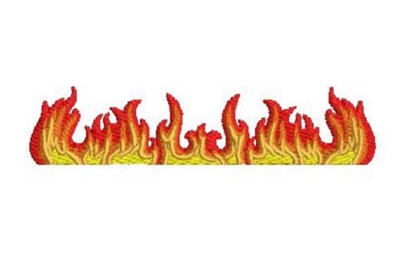 Line of Flames Embroidery Design