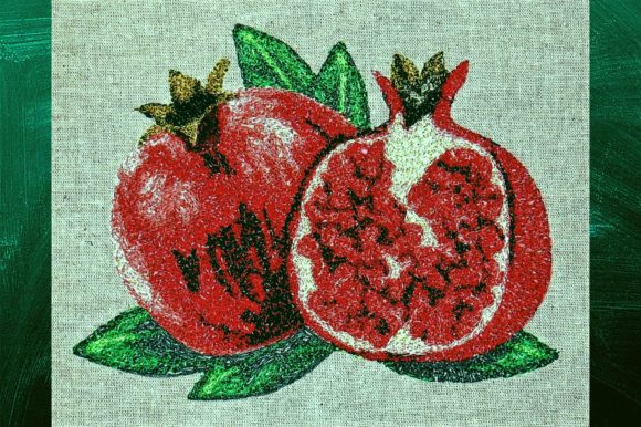 Pomegranate Fruit Embroidery