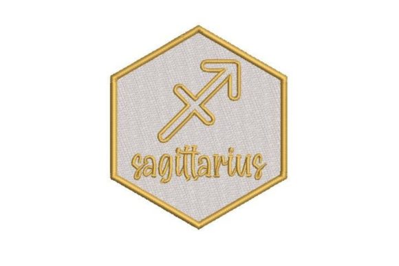 Sagittarius Zodiac Sign Embroidery