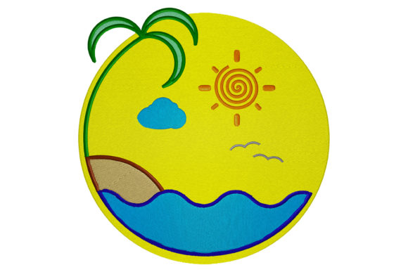 Summer Sunrise Embroidery Design