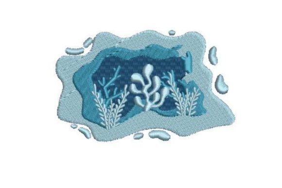 Undersea Coral Reef Embroidery
