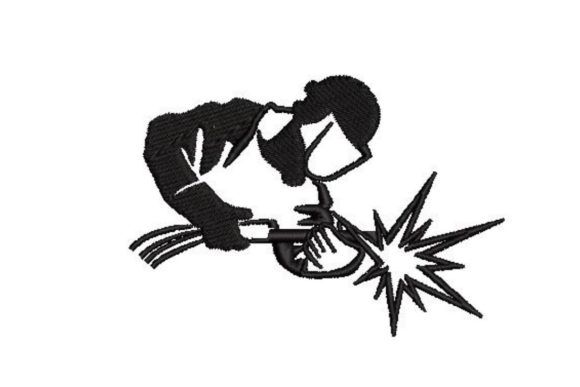 Welder Silhouette: A Practical Embroidery Design