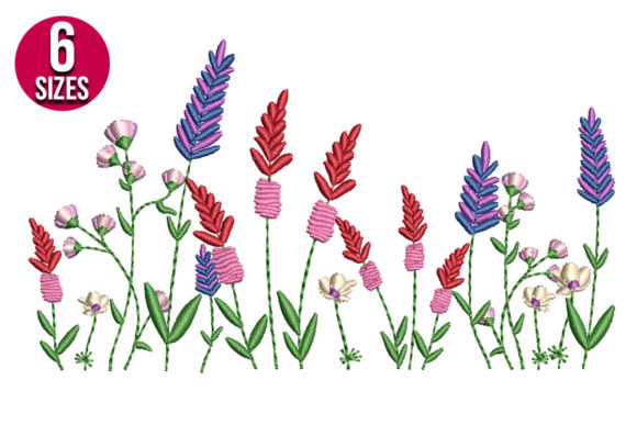 Wildflowes: A Vibrant Embroidery Design